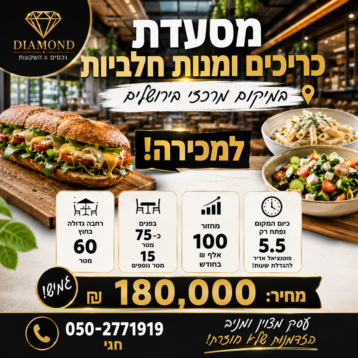 מסעדת כריכים ומנות חלביות