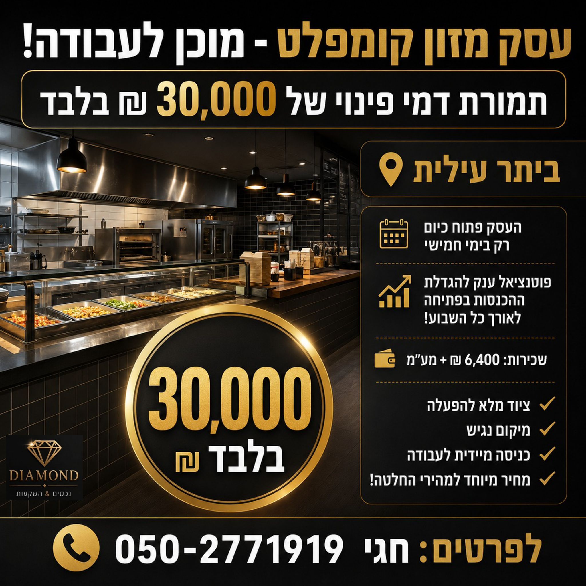 עסק מזון בביתר עילית
